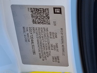 2020 Chevrolet Corvette Stingray 2LT