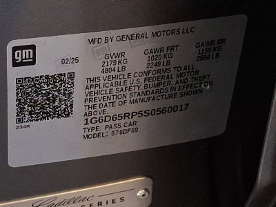 2025 Cadillac CT4-V V-Series Blackwing