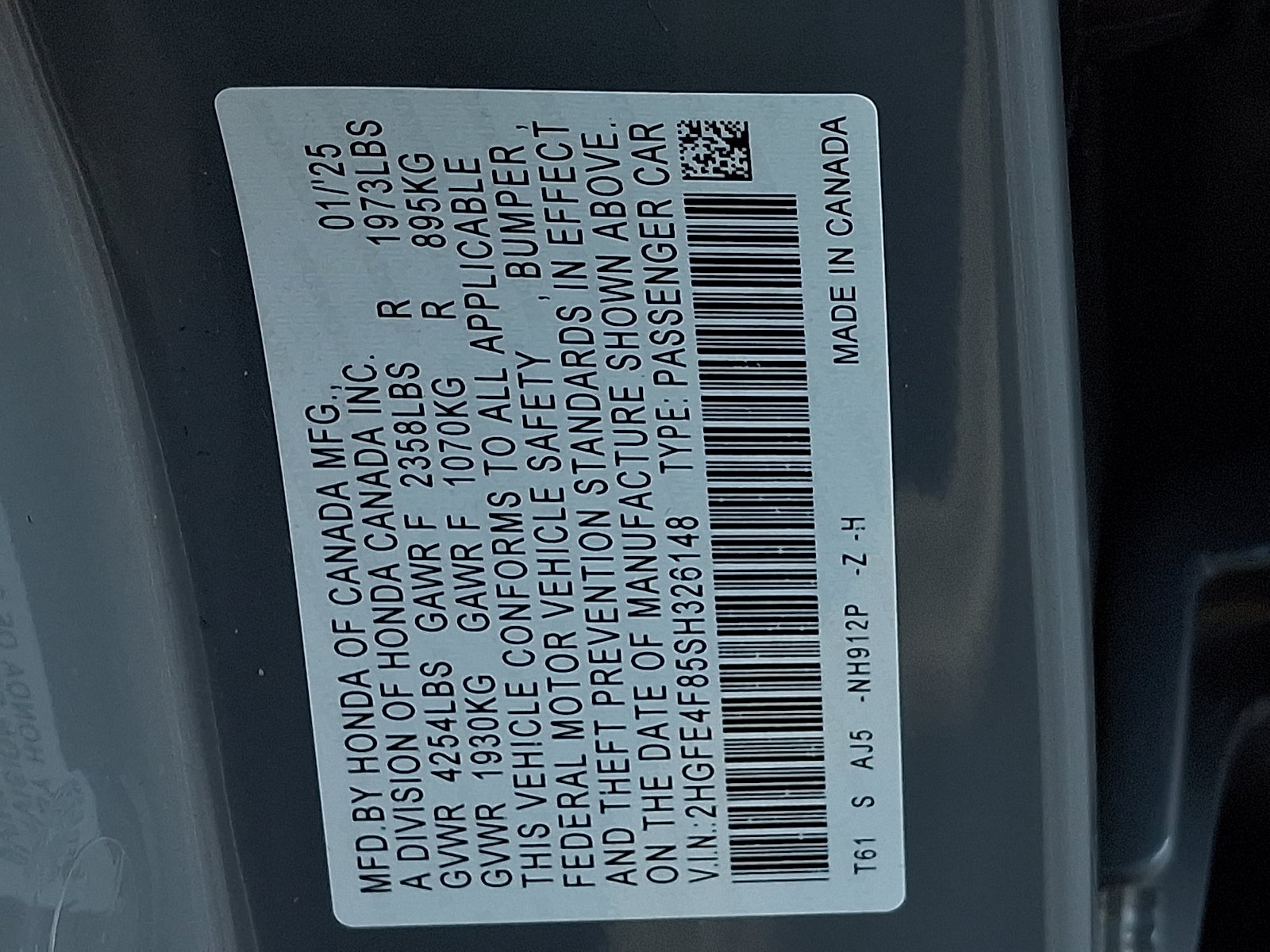 2025 Honda Civic Hybrid Sport Touring