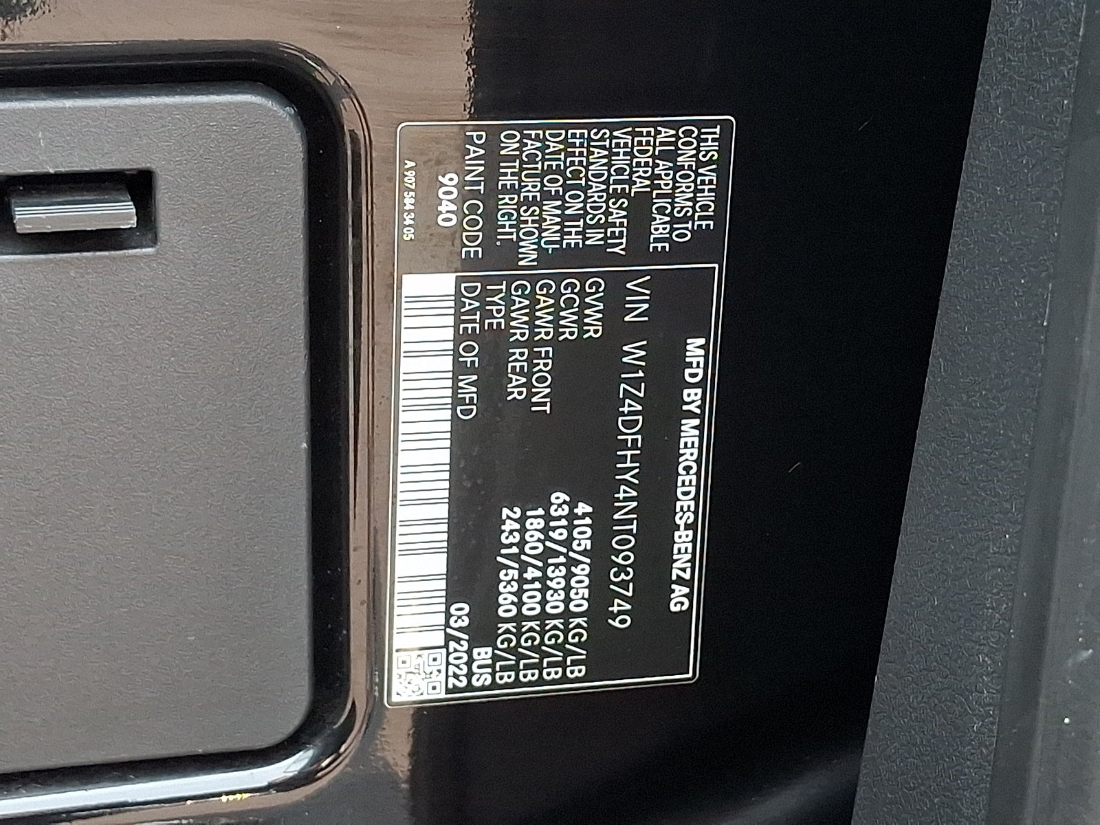 2022 Mercedes-Benz Sprinter 2500 Standard Roof I4 Diesel