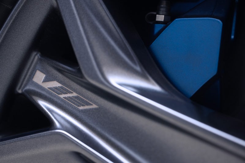 Close-up of the 2026 OPTIQ-V Brembo Performance Front Brakes | Brogan Cadillac of Totowa in Totowa NJ